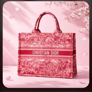 Elegant Red Patterned Tote Bag fashion bag canvas
